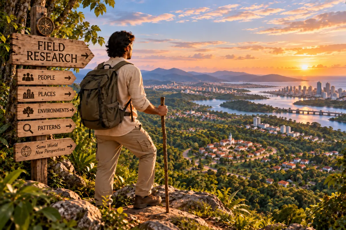An explorer observing people, places, environments, and patterns